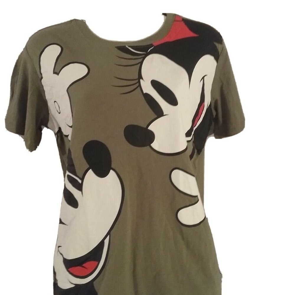 Disney Graphic Size Small Woman Green Minnie Mickey Mouse Top